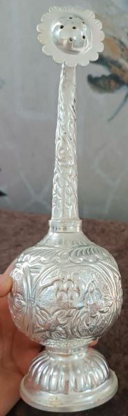 Silver Plated Designer Gulabdani Height 9 inches : SP0017P