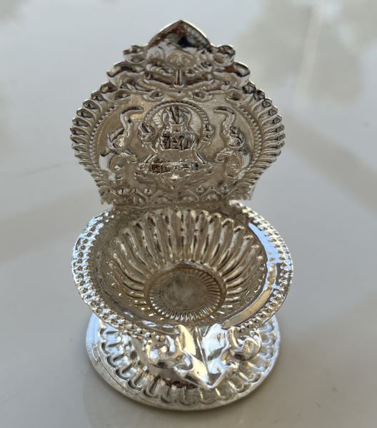 Silver Plated Laxmi Diya E: SP0017E