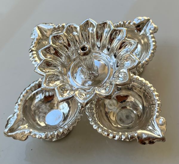 Silver Plated Punch Diya F: SP0017F