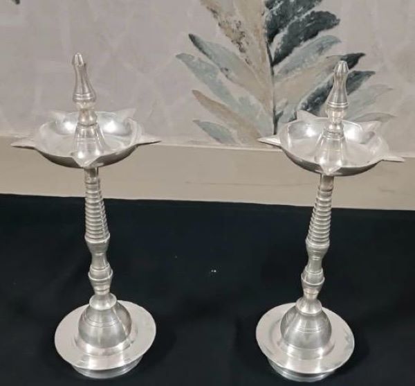 Silver Plated Pair of Peacock Samai: SP0017M
