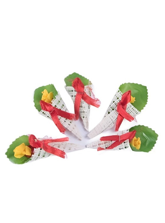 haldi kumkum in decorative jute cones