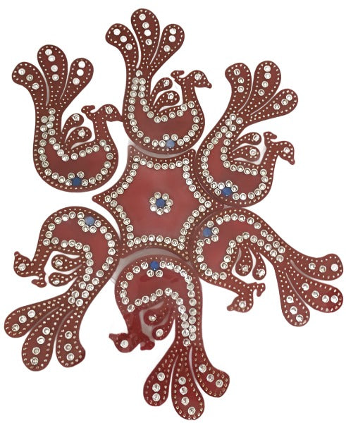 A set of acrylic material art pieces together for traditional decoration on the floor during any auspicious function like wedding.