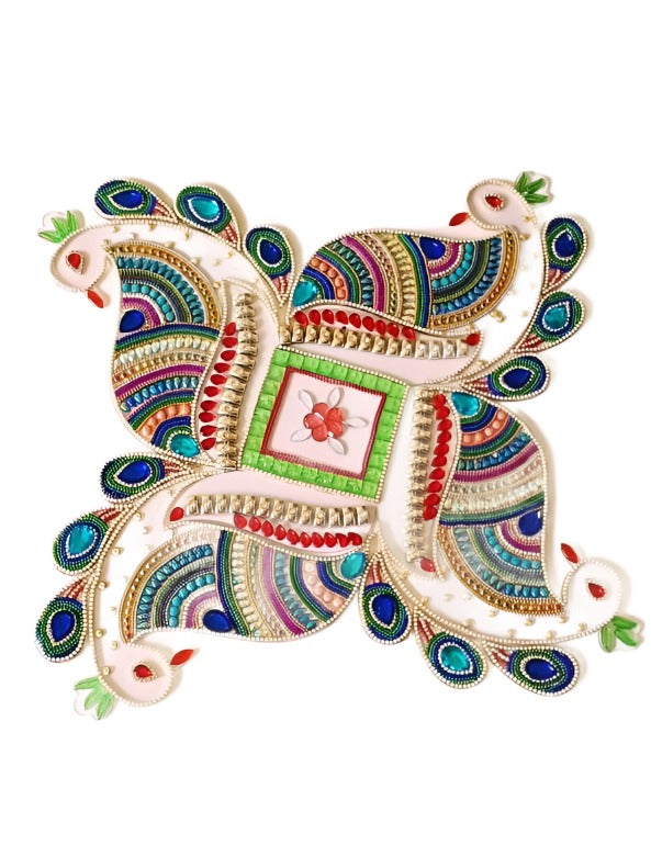 A set of acrylic material art pieces together for traditional decoration on the floor during any auspicious function like wedding.